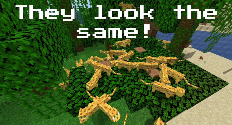 Tameable ocelots in a jungle (Don't spawn in this much)