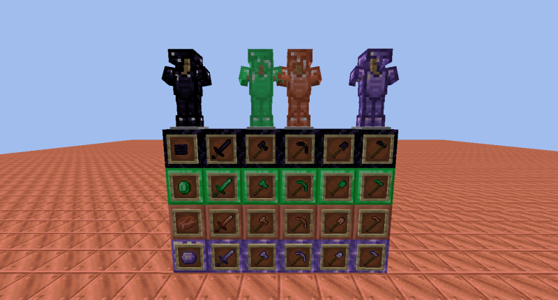 Tool Sets for Obisdian, Emerald, Copper, and Amethyst!