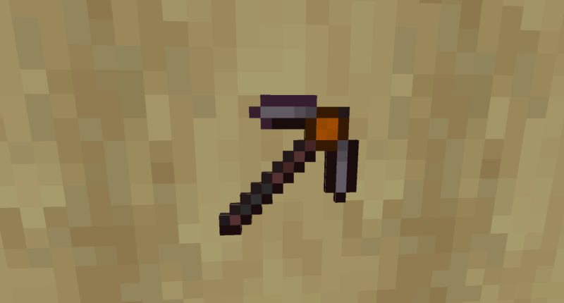 Upgraded netherite pickaxe
