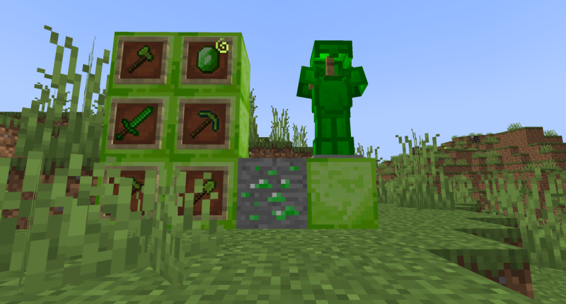Jade armor , jade tools and weapons and jade blocks .
