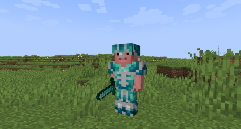 A pigman with decorated armor (1.20+ only)