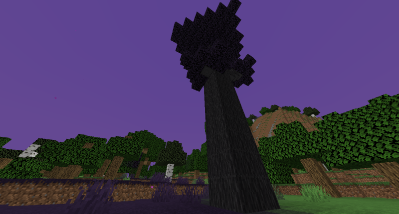 The end tree that generates in the overworld rarely
