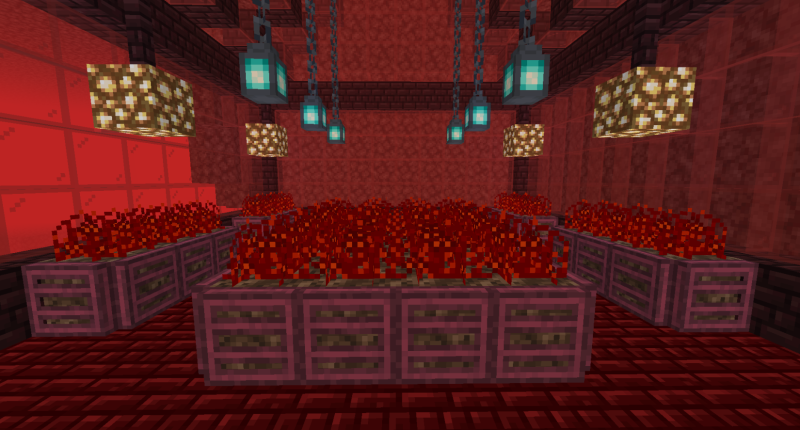 The Nether Greenhouse structure found in the Nether