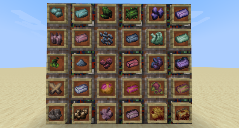 new ores and ingots