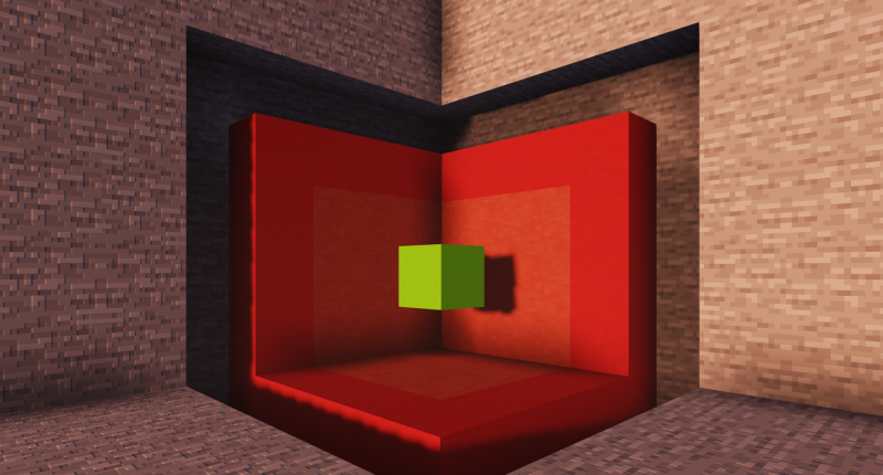 Green - block, that you mine: Red - zone of mining with new tools