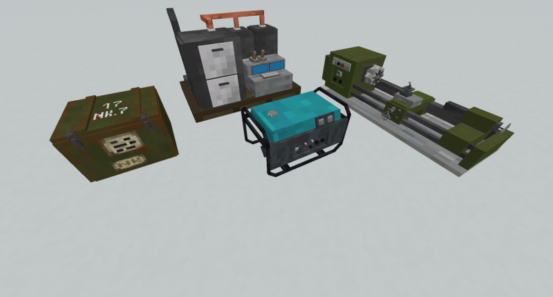 Fabricator, Refinery, Generator, Old crate