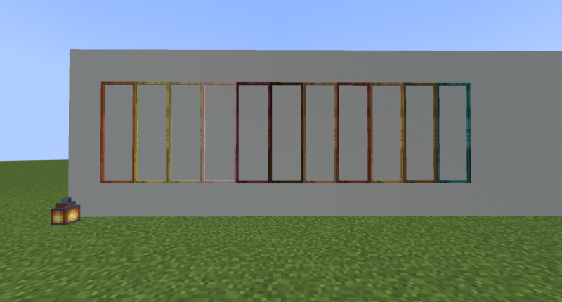 LONG tudor in all Minecraft wood types
