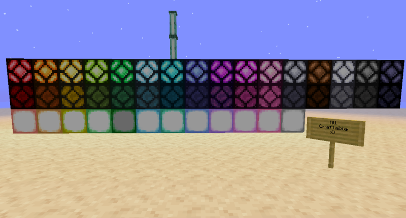 All the light source added so far (prismarine one on the bottom have been removed)