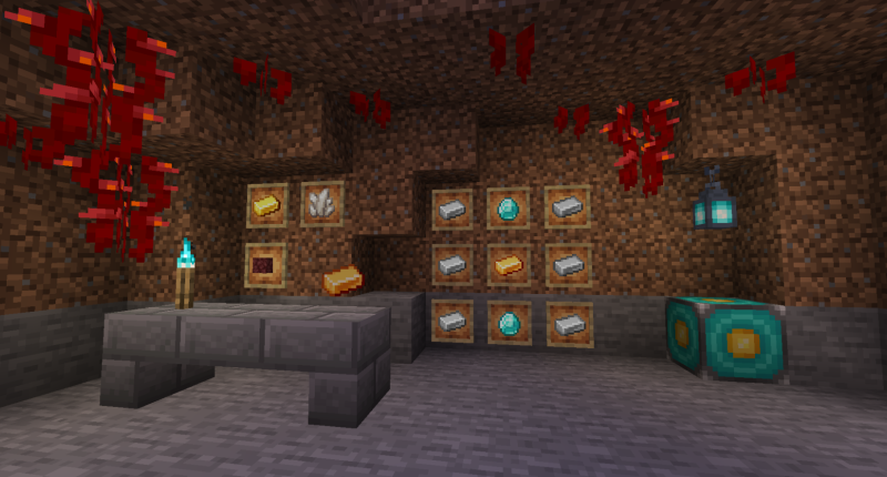 Crafting recipes for the Reactor Core and Infernal Gold Ingot