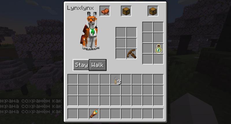 For a tamed lynx, an interface is available