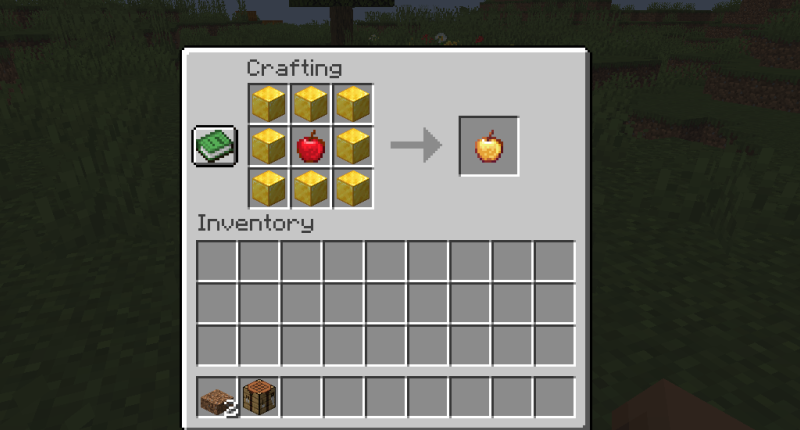 Removed crafting recipe for enchanted golden apple