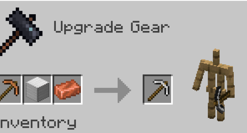 new iron pickaxe recipe