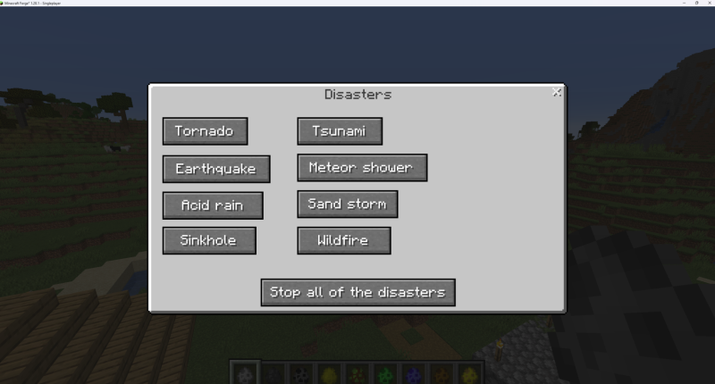 8 disasters to play with!