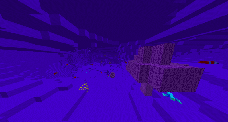 Underground forest and cave on Neptune