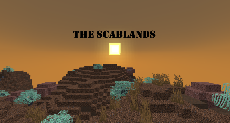 Scabland in the sunset (With the name of the mod)