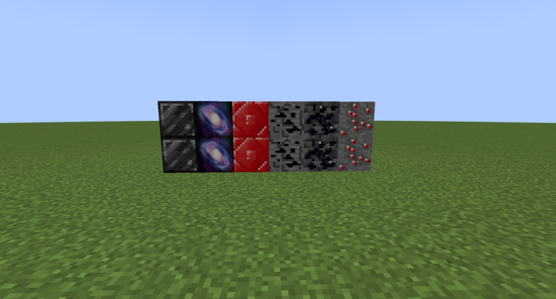 New Blocks! Ruby and Corundum are new ores that can be mined to make powerful tools! Galaxy block is a WIP