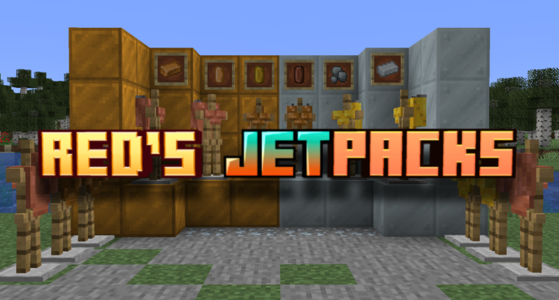 Red’s JetPacks is a lightweight Minecraft mod that introduces three types of jetpacks, each with unique features