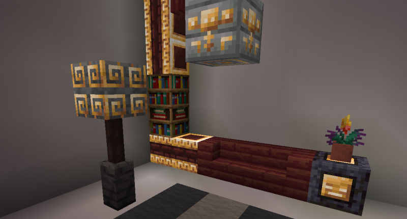 Blocks with glowstone insets.