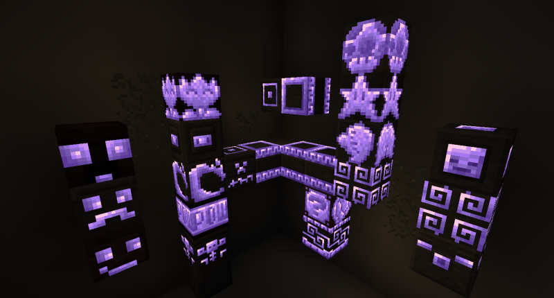 Blocks with amethyst insets.