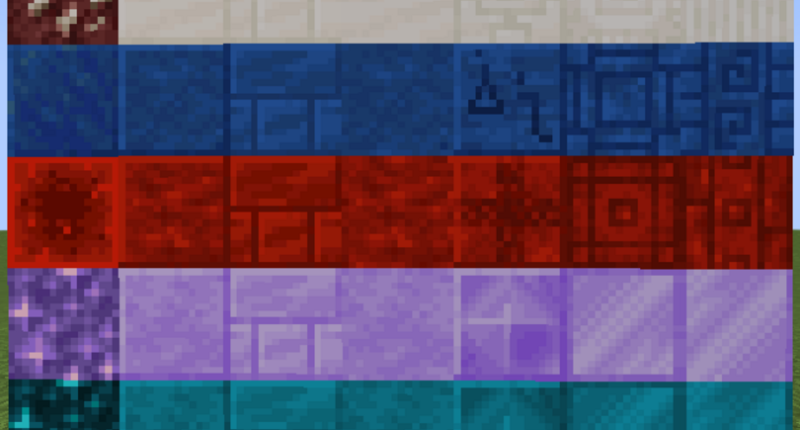 New block variants for Lapis, Redstone, Amethyst and Echo Shards.