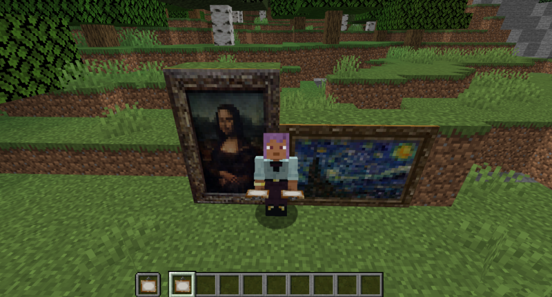 I Added The Starry Night Painting And The Mona lisa Painting To Minecraft