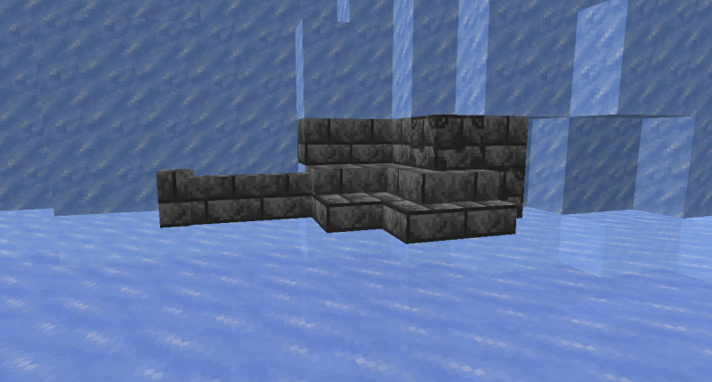 Some deepslate bricks in burned version