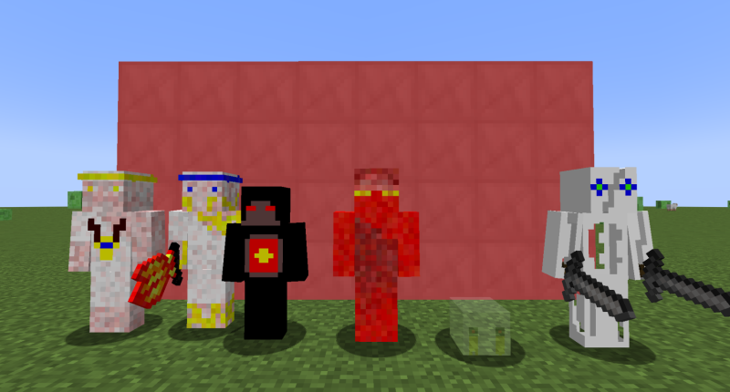 All mobs so far. (Angel, Archangel, Cultist, Demon, Ghost, Summoned Skeleton, In order left to right)