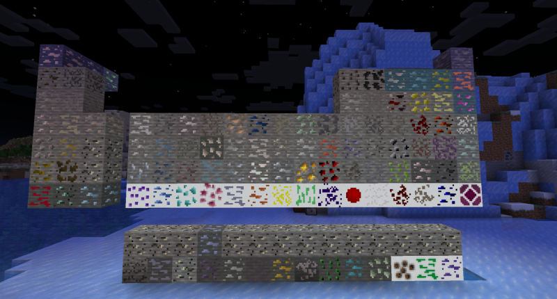 118 ore blocks of each chemical element