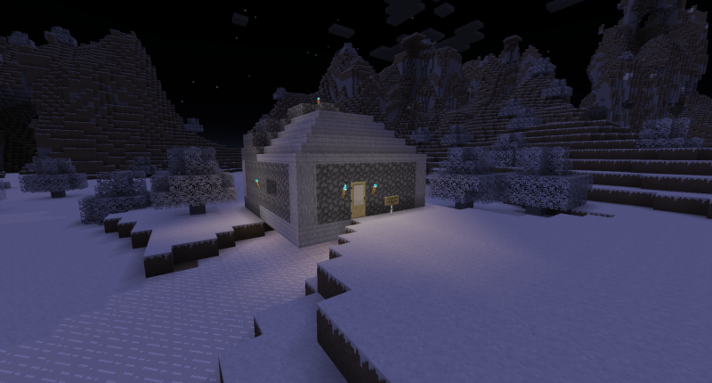 A house in one of the cold biomes, Polaria