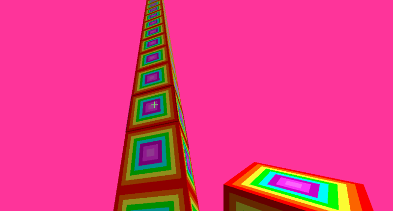 Tower of rainbow blocks