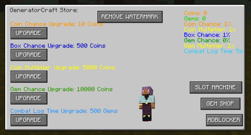 The GeneratorCraft Store