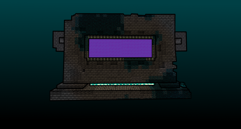 Deep Dark Nether Portal Logo