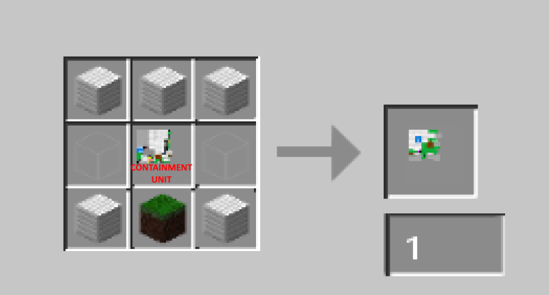 boss contaiment unit craft ( the craft of the basic container unit is the same but in the middle there is glass instead of the container unit )