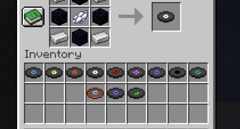 Basic crafting recipe, substitute the white dye with any of the materials listed