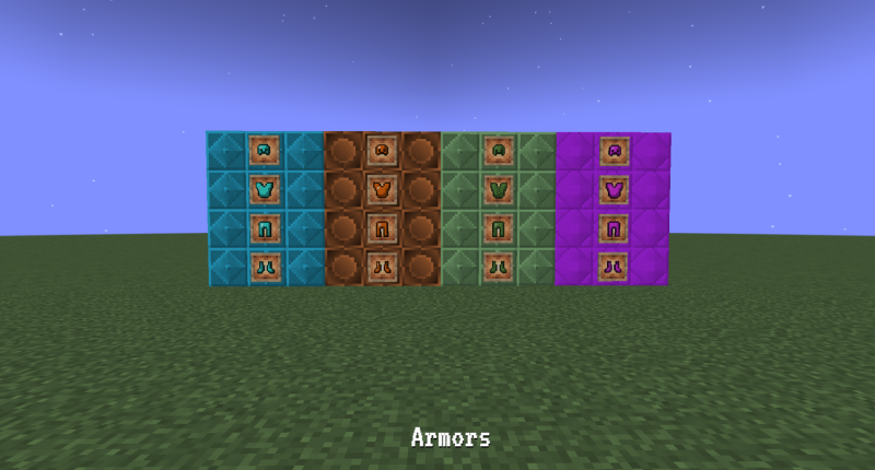 You can make 4 armor sets from different ores in this mod.