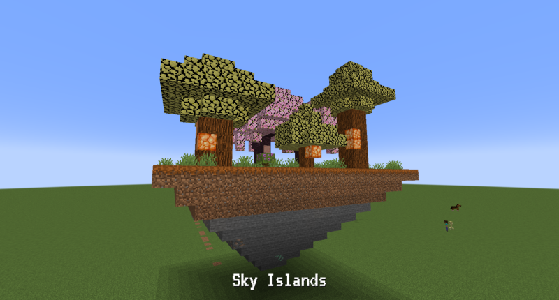 Sky Islands.You can find different sky islands in different minecraft vanilla biomes.