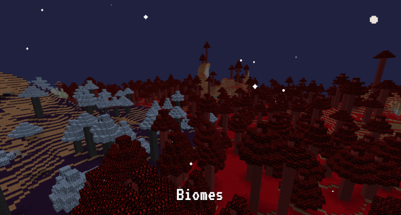 New Biomes.Chrome Forest, Warden Biome, Beeswax Biome, Yellow Biome, Dark Ichor Forest, Apple Biome, Drought Storm.