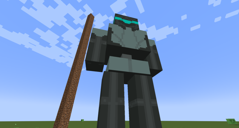 Bobots are roughly 18 to 19 blocks tall.