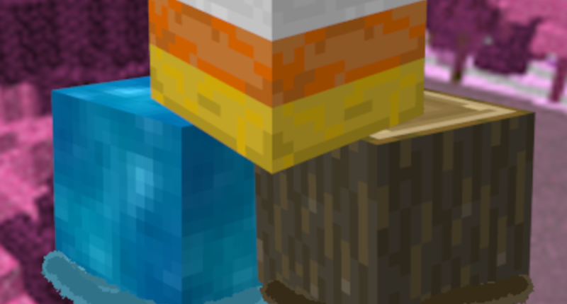 The Title of Foodnmore Showcasing some blocks from the sugary part of the mod