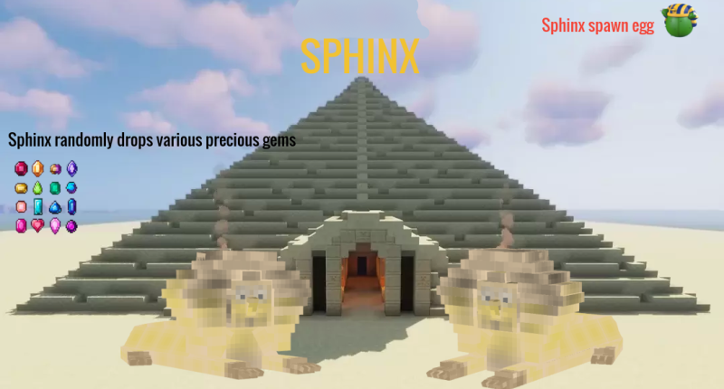 Sphinx near his pyramid