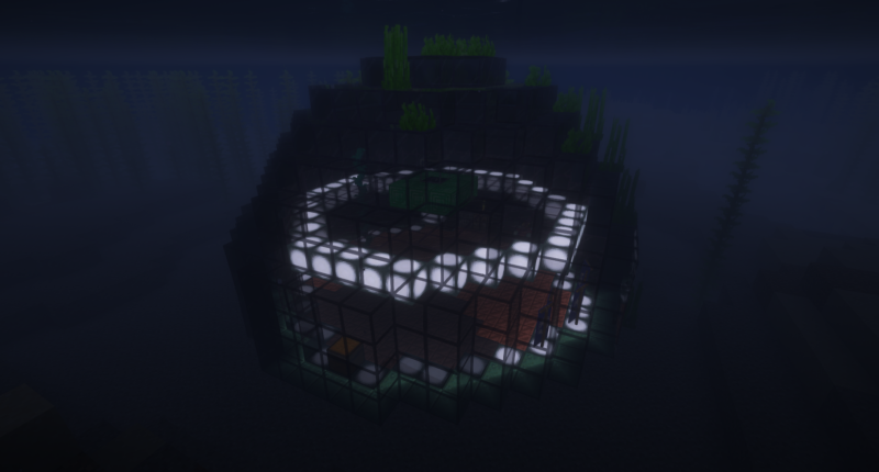 A water dome found in an ocean biome