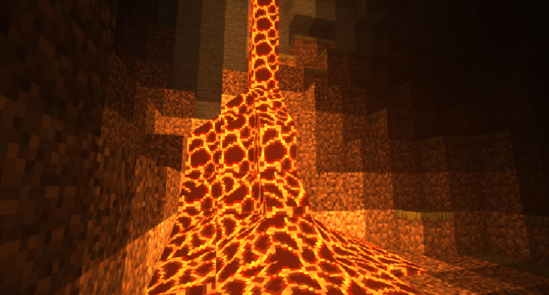 A custom textured lava flow.