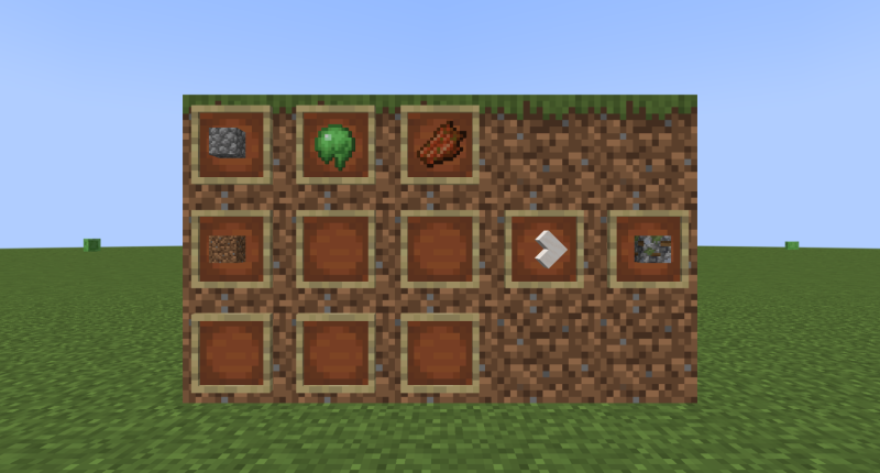 The crafting recipe for Rubble, which can be mined for various resources such as Sticks, Clay, and rarely Metal Scraps