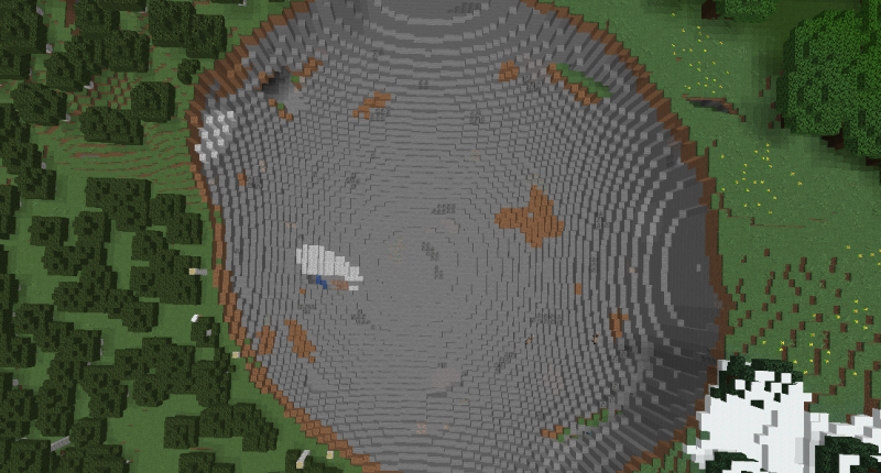 x100 TNT crater