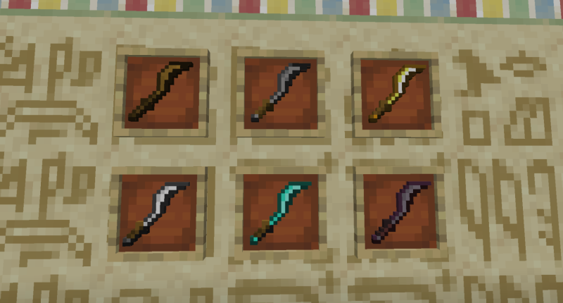 All variants of khopesh