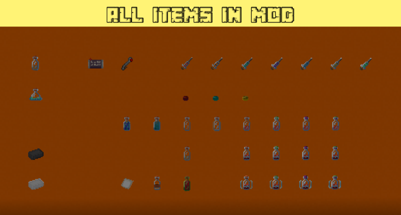 All Items in mod(Version 1.0.9)