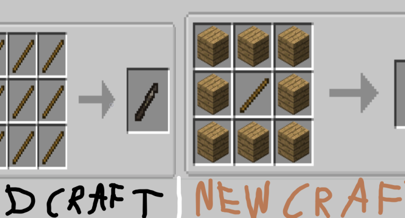 old craft and new craft to make reinforced stick