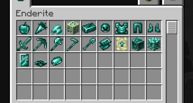 The creative inventory, all the items