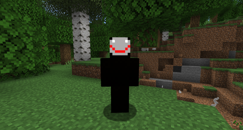 Herobrine from the Herobrine Origin Mod changes to Bunny