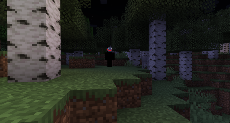 Herobrine at night